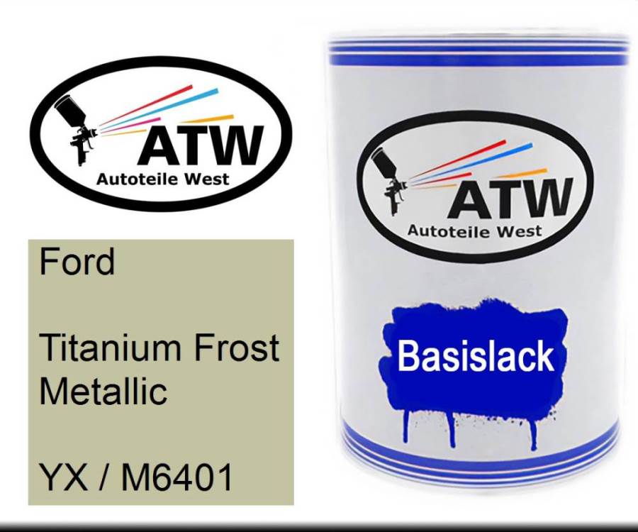Ford, Titanium Frost Metallic, YX / M6401: 500ml Lackdose, von ATW Autoteile West.